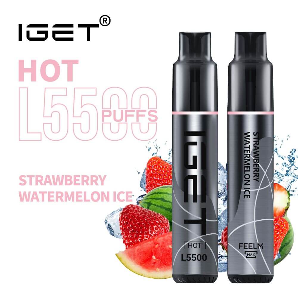 iGET-HOT-L5500-Strawberry-Watermelon-Ice-5500-Puff-Disposable-Vape-Australia-The-Vape-Bar-buy-iget-vape-online.jpg STRAWBERRY WATERMELON ICE – IGET HOT – 5500 PUFFS - Image 1